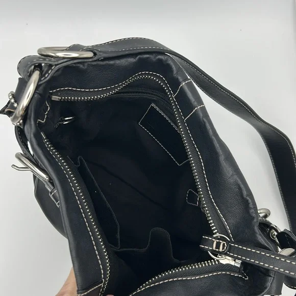 Coach H05Q-1452 Vintage Soho Slim Duffle Shoulder Crossbody Bag Black EUC - Picture 11 of 15